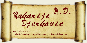 Makarije Đerković vizit kartica